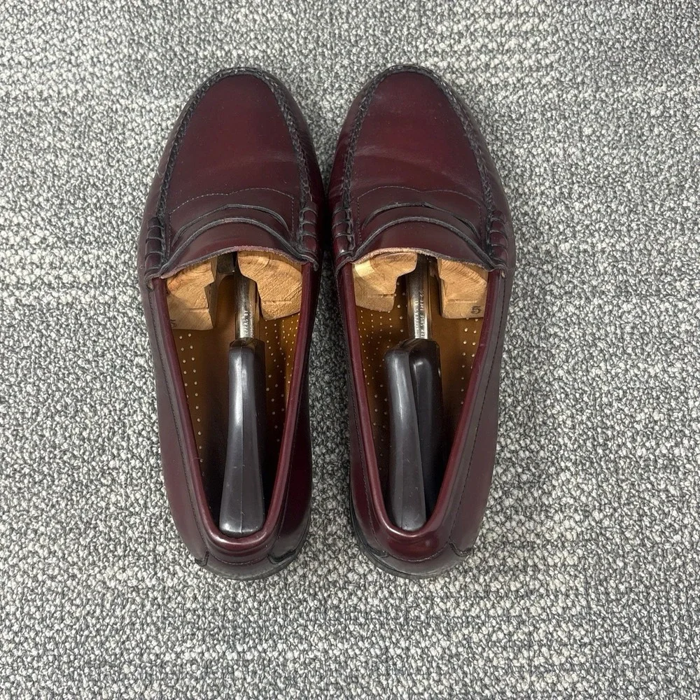 G.H. Bass Weejuns Penny Loafers Burgundy Cordovan Leather Mens 9.5 EE USA